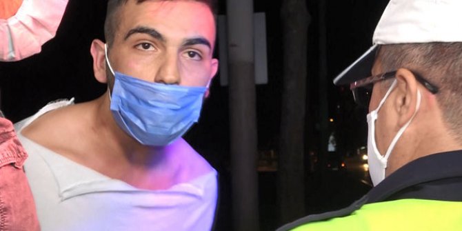 Cezaevinden izinli çıkıp, kısıtlamada polisten kaçan sürücü kaza yaptı, basın mensuplarına saldırmaya çalıştı