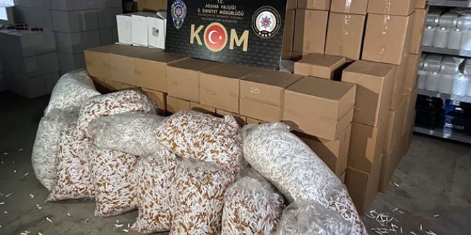 Adana’da 6,4 milyon kaçak makaron ele geçirildi