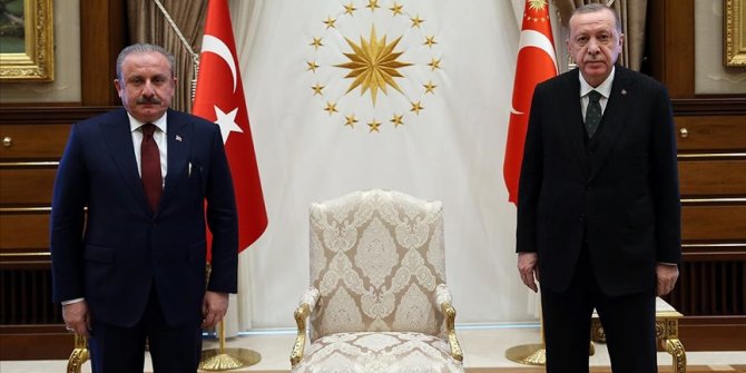 Cumhurbaşkanı Erdoğan, TBMM Başkanı Şentop'u kabul etti
