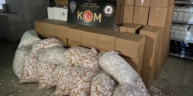 Adana’da 12 milyon kaçak makaron ele geçirildi