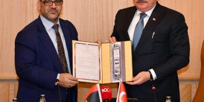 Meclis Başkanı Şentop, Libya Devlet Yüksek Konseyi Başkanı ile görüştü