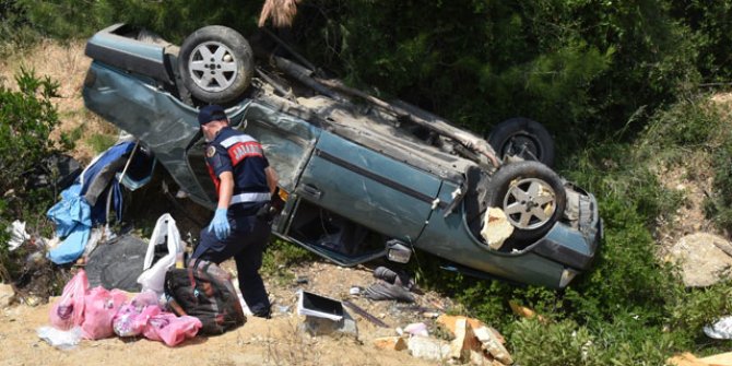 Takla atan otomobilden burnu bile kanamadan çıktı; 'Neredeyim' dedi