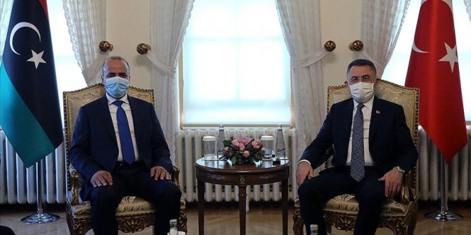 Cumhurbaşkanı Yardımcısı Oktay, Libya Başkanlık Konseyi Başkan Yardımcısı El-Lafi'yi kabul etti