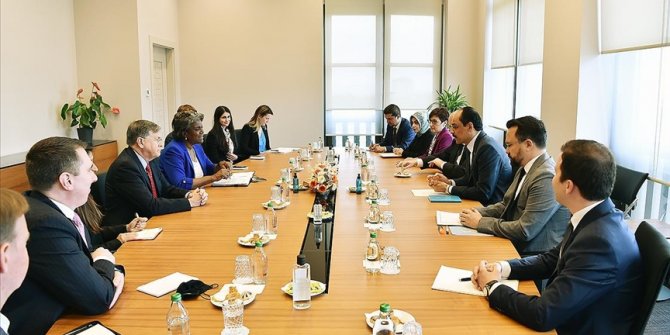 Cumhurbaşkanlığı Sözcüsü Kalın, ABD'nin BM Daimi Temsilcisi Greenfield ile görüştü