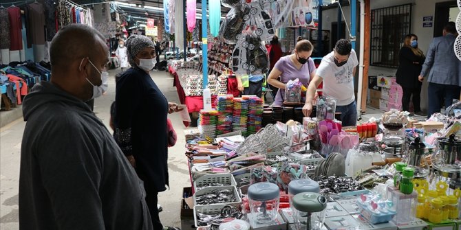 Edirne'deki uluslararası halk pazarı 6 ay sonra kapılarını açtı