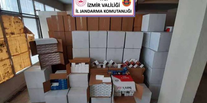 İzmir'de 1 milyon 776 bin bandrolsüz sigara ele geçirildi