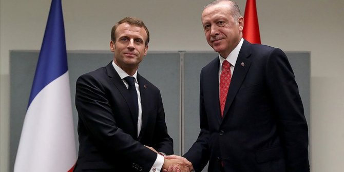 Cumhurbaşkanı Erdoğan'ın Fransa Cumhurbaşkanı Macron ile görüşmesi başladı