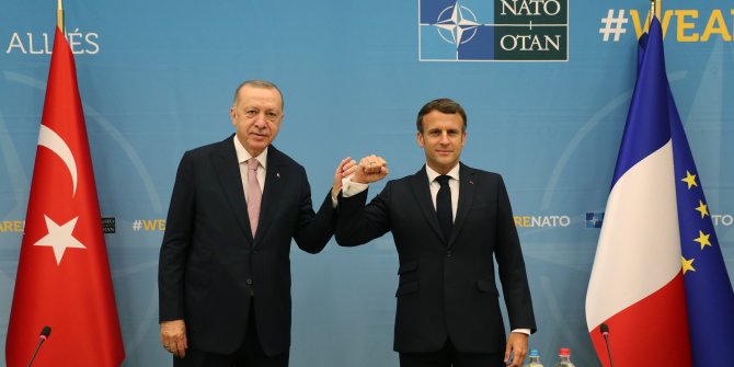 Cumhurbaşkanı Erdoğan'ın Fransa Cumhurbaşkanı Macron ile görüşmesi sona erdi