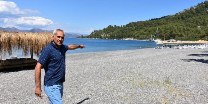 Marmaris'te helikopterin indiği plajdaki işletmeciler, olayı anlattı