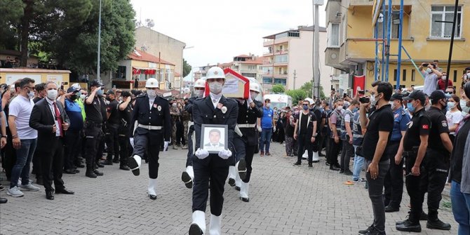 Şehit polis memuru Ercan Yangöz son yolculuğuna uğurlandı