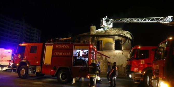 Konya'da Suriyeli ailenin kaldığı evde çıkan yangında 3 çocuk öldü