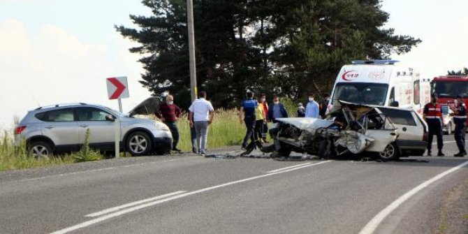 Ciple çarpışan otomobildeki karı- koca öldü, 4 yaralı