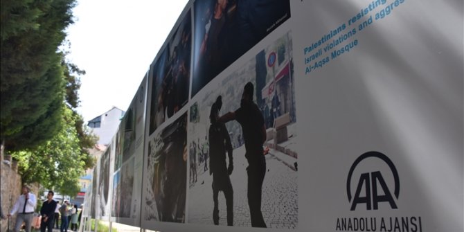 Medya-İş, Bilecik'te AA'nın fotoğraflarından oluşan 'Direnen Filistin' konulu sergi açtı