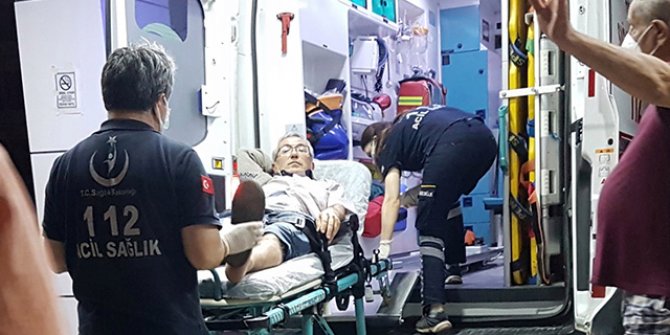 Bahçede otururken yorgun mermiyle yaralandı