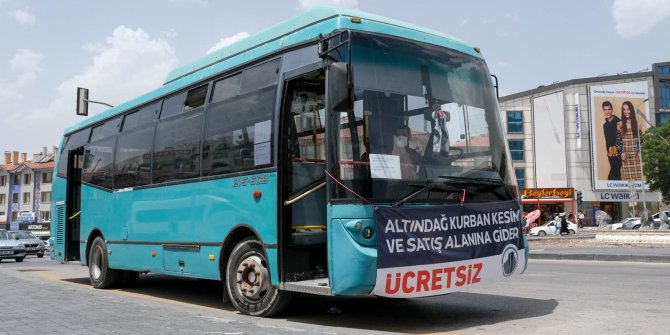 Kurban alanına ücretsiz ulaşım