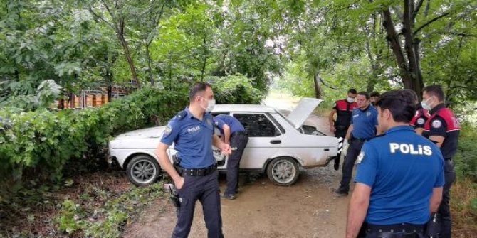 30 kilometre kovalamaca sonucu otomobiliyle kaza yapınca yakalandı