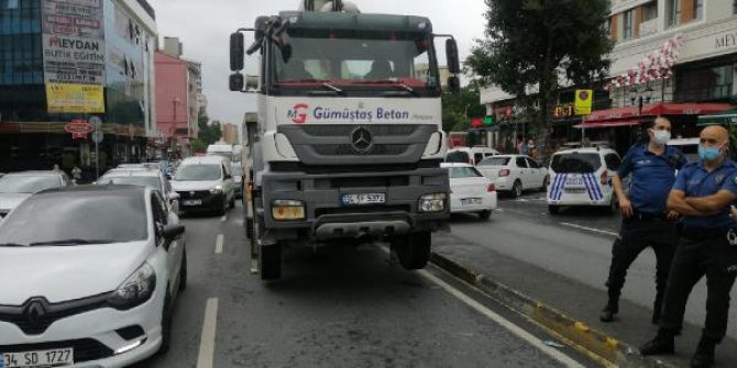 Küçükçekmece'de beton mikseri altında kalan kadının bacağı koptu