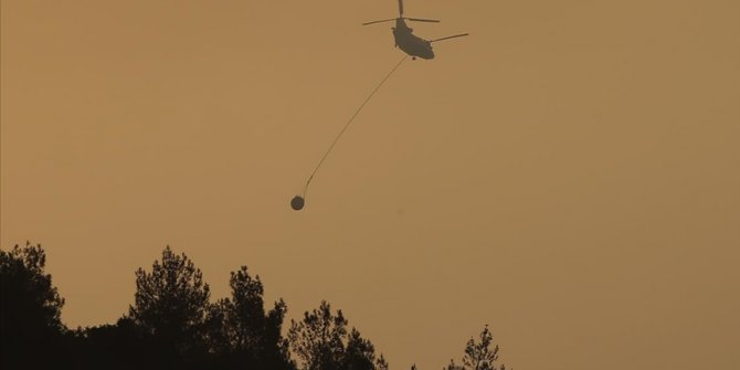 Hatay'ın Hassa ilçesindeki orman yangınına havadan ve karadan müdahale ediliyor