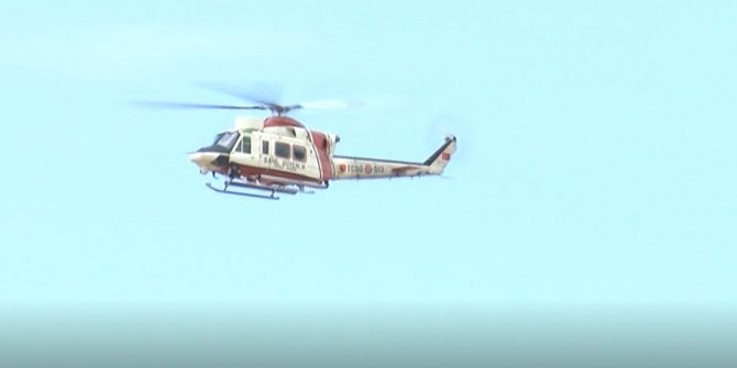 Rize'de selde kaybolan 2 kişi için helikopter destekli arama