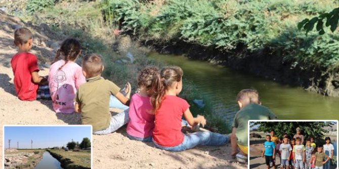 Mahalle içindeki su kanalları tehlike saçıyor