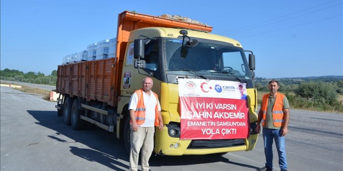 Samsun'dan orman yangını ile mücadele eden Marmaris'e içme suyu desteği