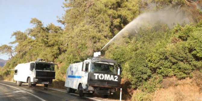 Orman yangınlarına TOMA ile müdahale