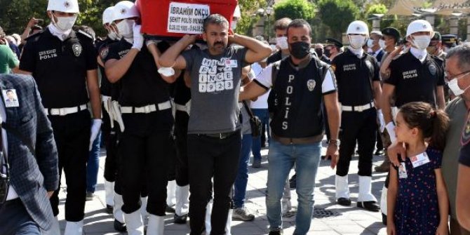 Şehit polis İbrahim Okçu son yolculuğuna uğurlandı