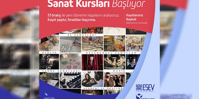 ESEV sanat kursları başlıyor