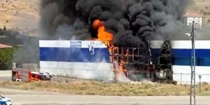 Ankara'da ayran fabrikasında yangın