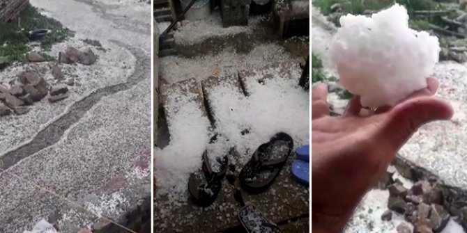 Artvin’de dolu yağışı