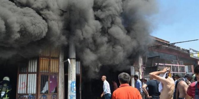 Aksaray'da sanayi sitesinde yangın