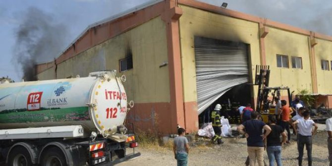 Adıyaman'da ekmek fabrikasında yangın