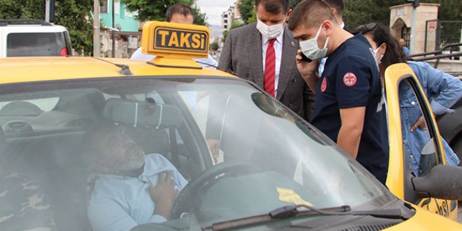 Kaza yapan taksi şoförünü vali sakinleştirdi