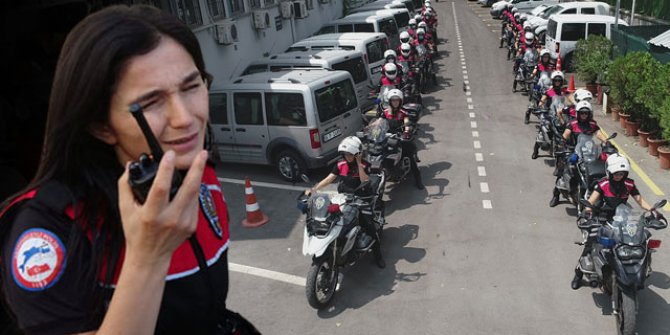 Kadına şiddete ilk müdahale motosikletli kadın timinden