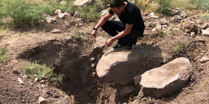 Tarihi Ermeni mezarlığında defineci talanı
