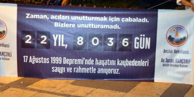 1999 depreminde Avcılar'da ölen 246 kişi anıldı