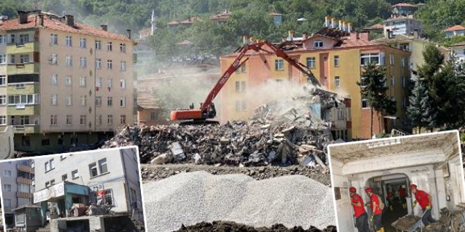 Bozkurt'ta selin izleri siliniyor