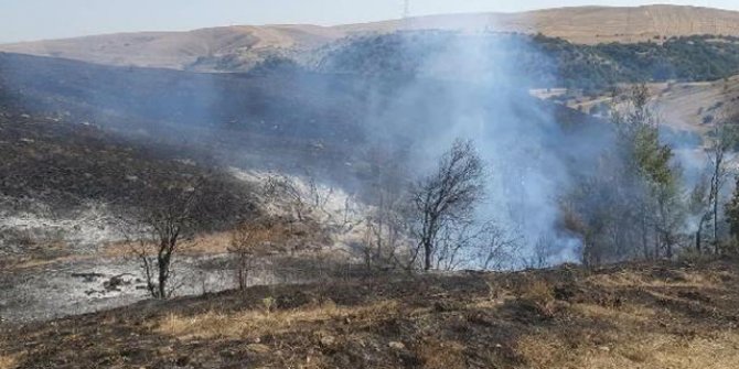 Kaynak makinesinden çıkan kıvılcımlar, 300 hektar tarlayı yaktı