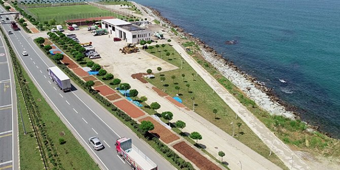 Karadeniz Sahil Yolu'na fındık seren üreticiler, güneşi bekliyor