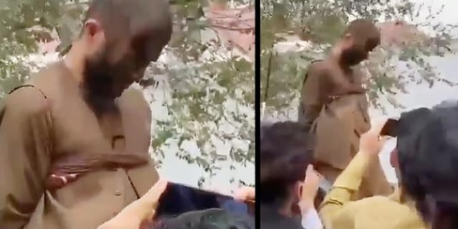 Taliban'dan hırsız olduğunu iddia ettikleri adama işkence: Siyah katrana bulayıp meydanda gezdirdiler