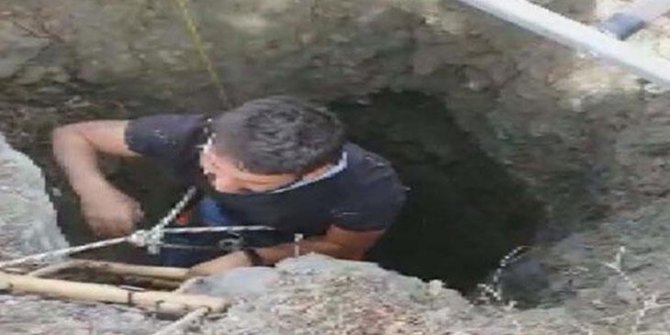 Arnavutköy'de fotoğraf çekeyim derken definecilerin kazdığı kuyuya düştü