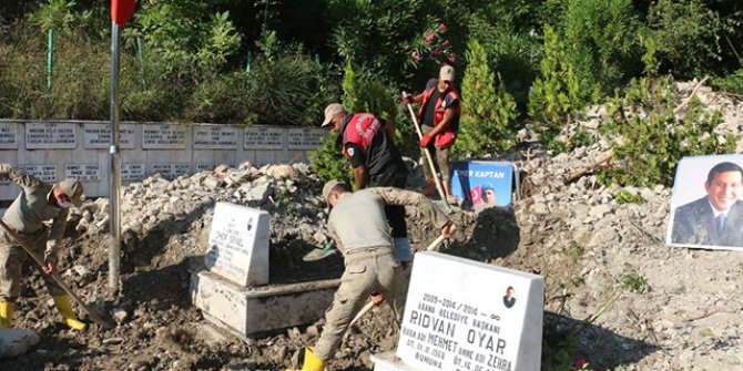 Bozkurt Şehitler ve Gaziler Anıtı taş ve molozlardan temizlendi