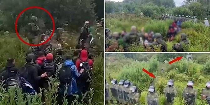 Avrupa'da yer yerinden oynadı! Belarus'un göçmen oyunu kameralara yakalandı