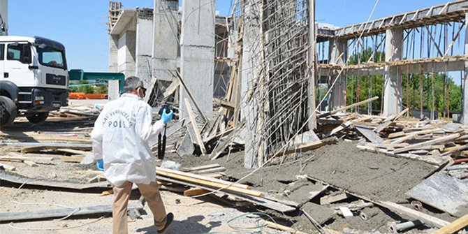 İnşaatta beton dökümü sırasında göçük: 3 işçi yaralı 