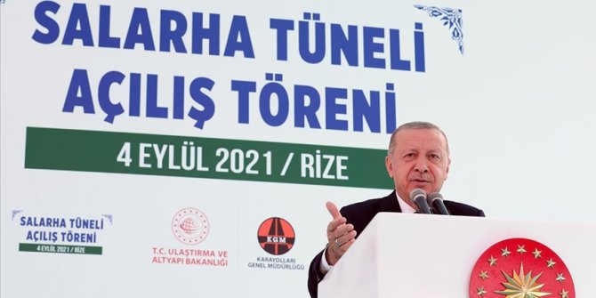 Cumhurbaşkanı Erdoğan: Salarha Tüneli Rize'nin 70 yıllık hayalidir