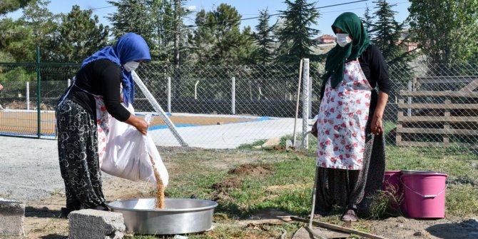 İlk hasadın kazanları kaynıyor