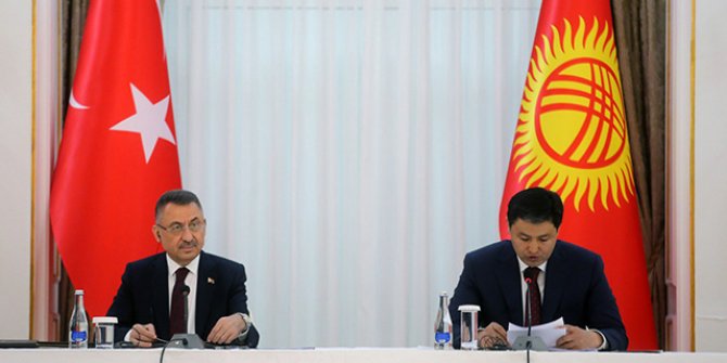 Cumhurbaşkanı Yardımcısı Oktay, Türk ve Kırgız iş insanlarıyla bir araya geldi