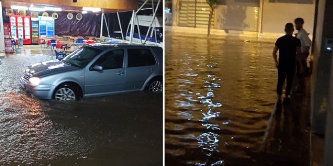 İskenderun’da şiddetli yağış; yolları su bastı 
