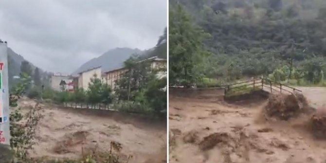 Giresun’da sağanak; 1 köyde eğitime ara verildi