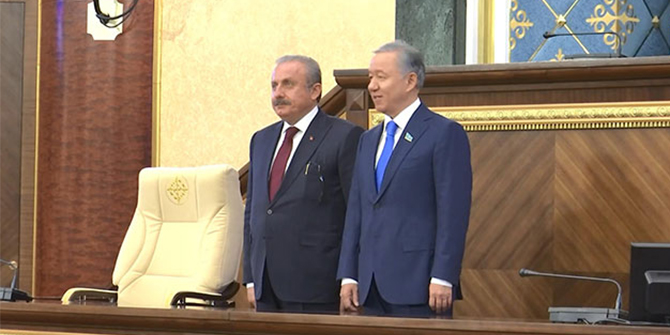 TBMM Başkanı Şentop, Kazakistan Meclisi'ni gezdi